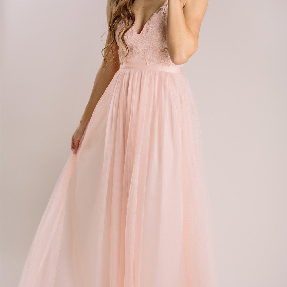 NWT long blush dress